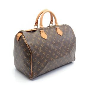 Louis Vuitton Brown Handbag Leather Monogram Speedy 35